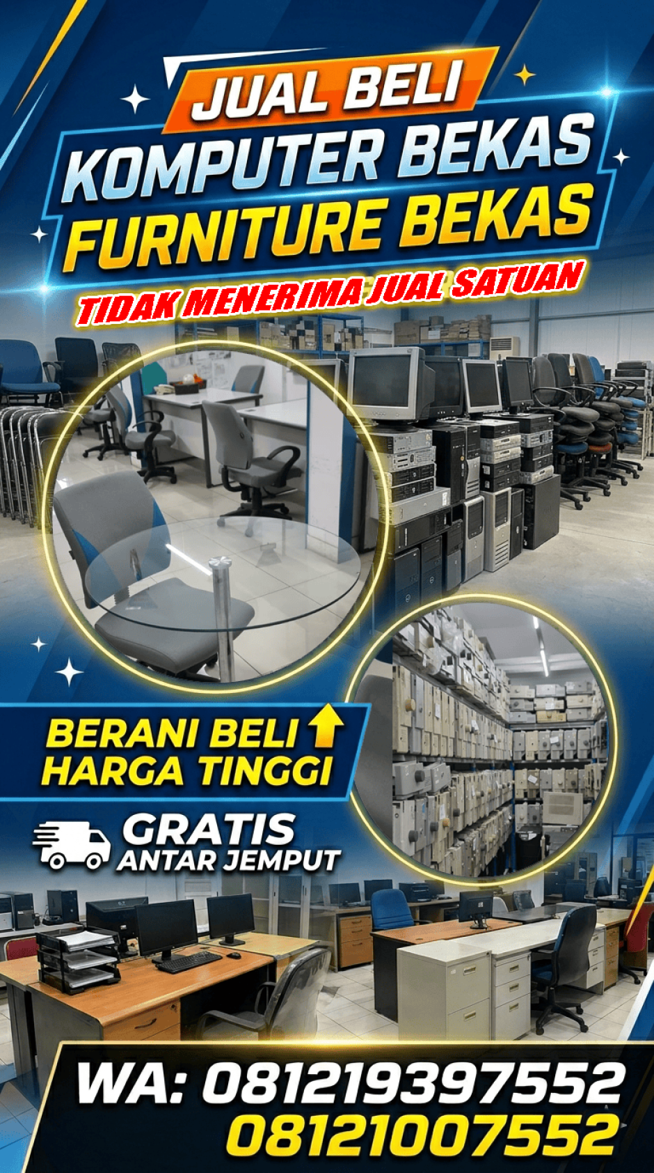 jual beli komputer bekas, jual beli furniture bekas kantor
